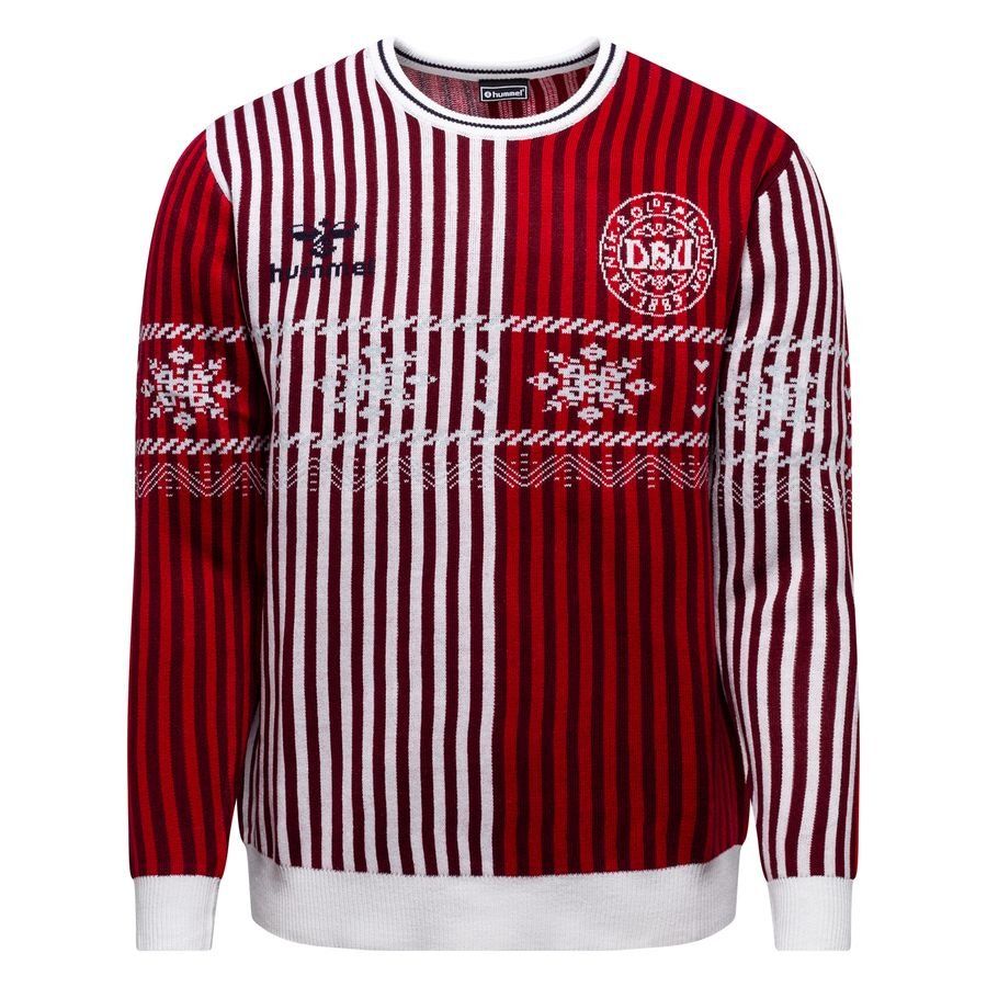 Denmark Christmas Jumper Red/pure White In Multiple Adult Sizes