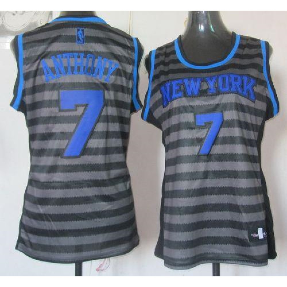 Collector's Item High-Quality Men's NYK #7 Carmelo Black Basketball Jersey