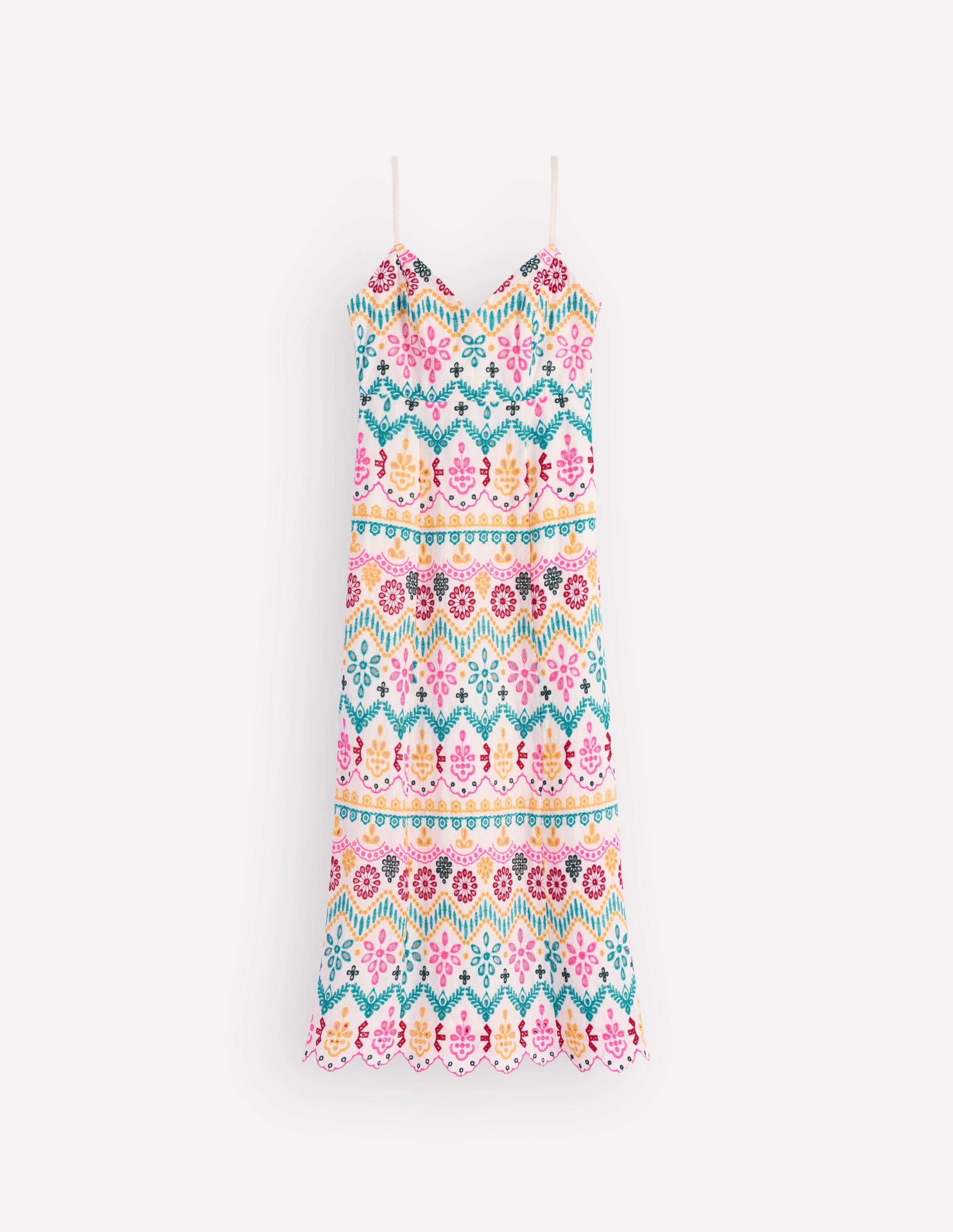 Empire Linen Broderie Dress