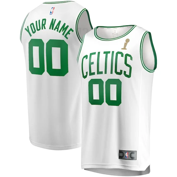 Boston Celtics 2024 NBA Finals Champions Custom Fast Break Jersey - White - Association Edition