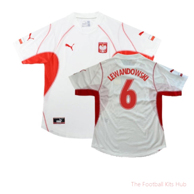 Poland 2002-03 Home Shirt (XL) (Good) (Lewandowski 6)