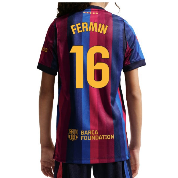 [DDJ] 2026-2027 Barcelona Home Shirt (Kids) (Fermin 16)