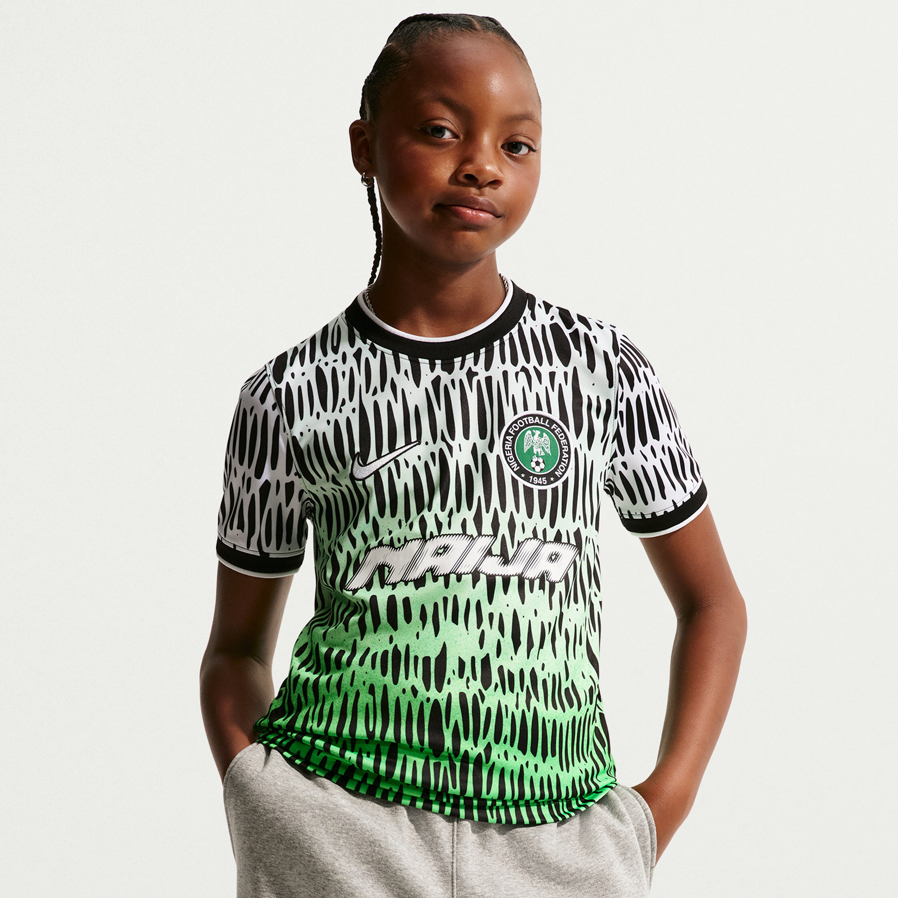 [JED] Nigeria National Team x Slawn Youth 2026 Dri-FIT Pre-Match Jersey Top - Black