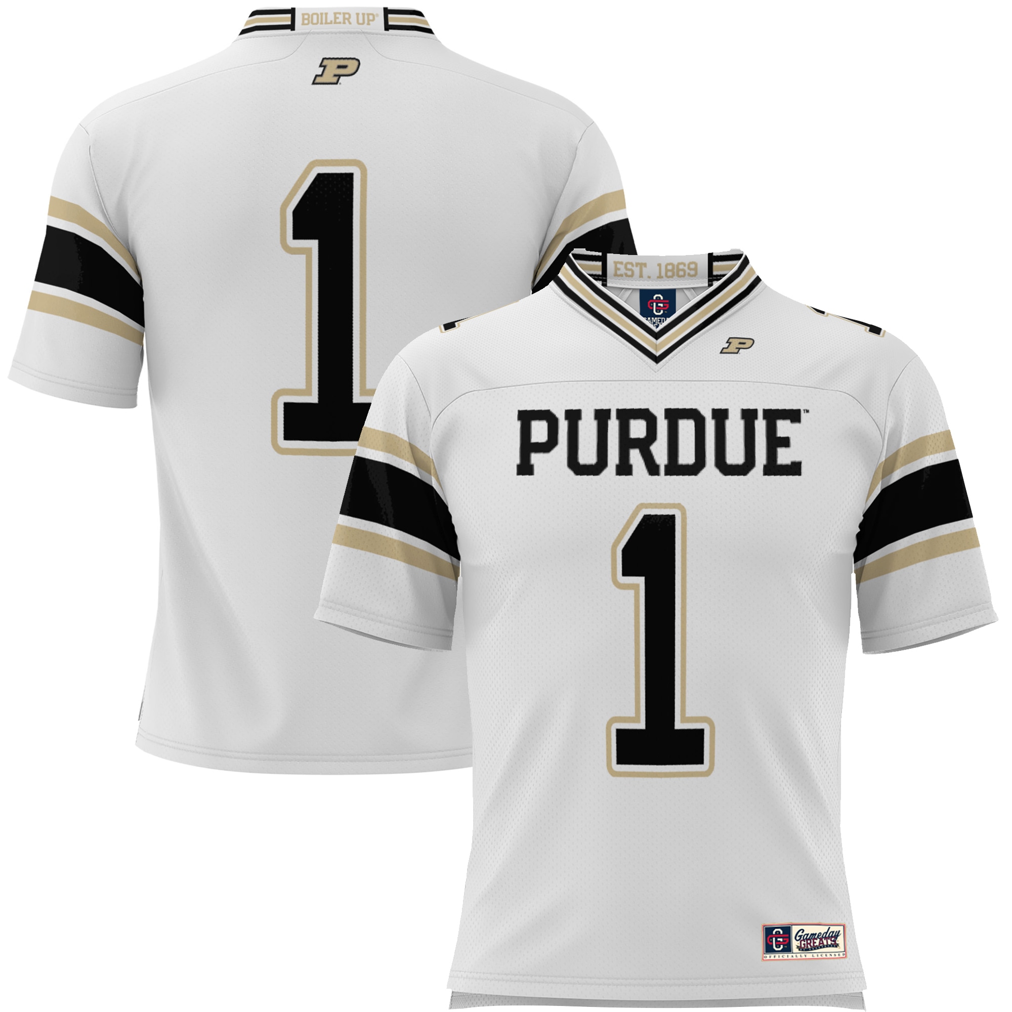 #1 Purdue Boilermakers GameDay Greats Endzone 2026 Season Football Jersey - White