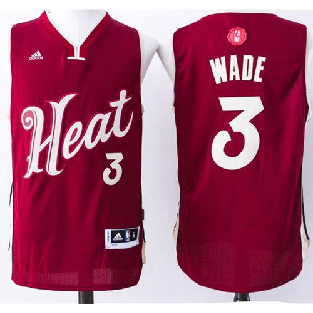 Game Day Vintage Men's Miami Heat #3 Dwyane Red Basketball Jersey