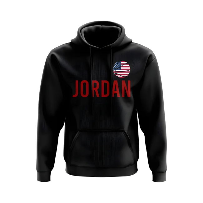 Performance-Driven Michael Jordan Usa Name Hoody (Black)