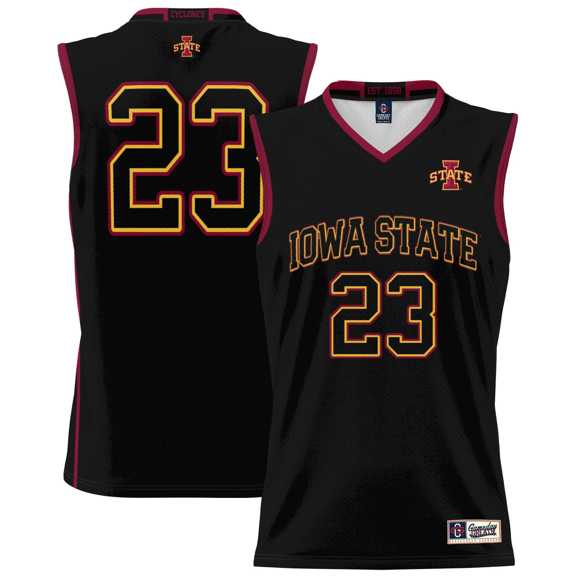 [NJP] Youth Iowa State Cyclones GameDay Greats Lightweight Basketball Jersey - Black