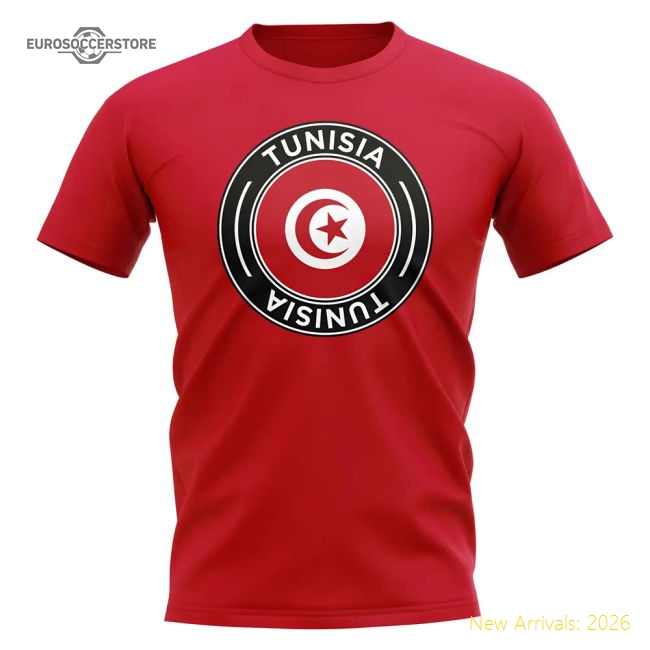 Tunisia Football Badge T-shirt (red) - Fan Collection - World Cup Edition