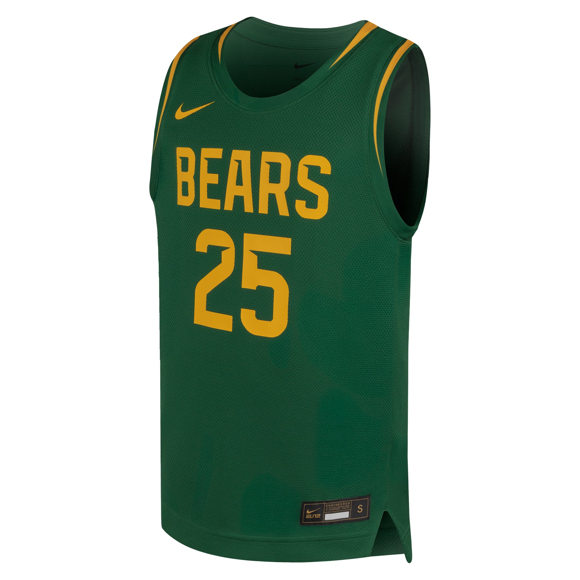 #25 Baylor Bears Nike Youth Replica Basketball Jersey - Forest Green
