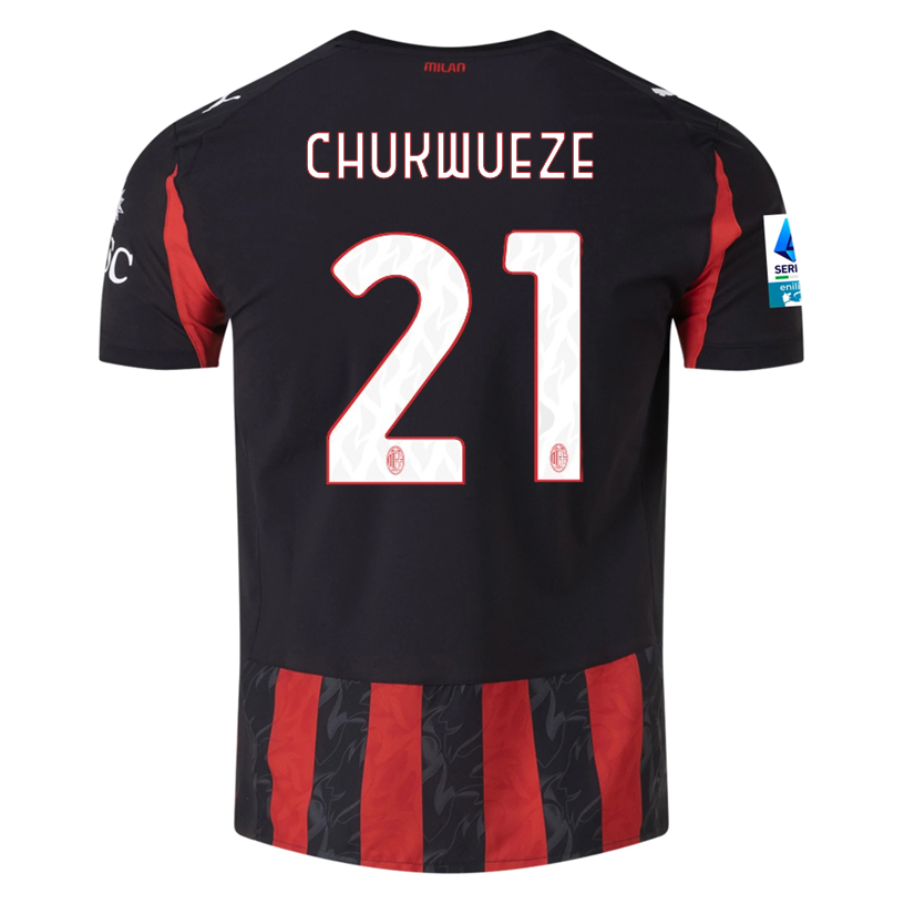 AC Milan A Patch 2025-2026 UCL Home Jersey – Authentic Shirt