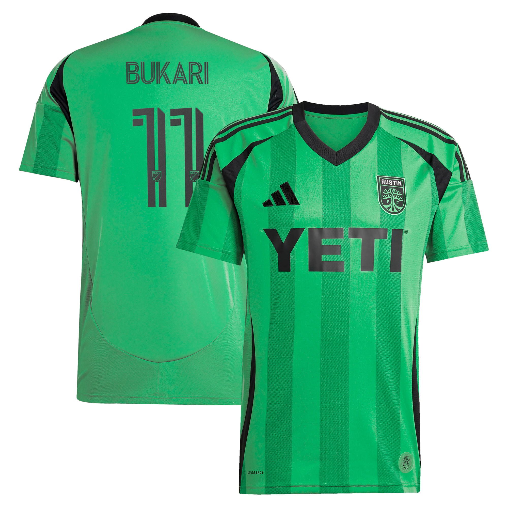 [SJH] Osman Bukari Austin FC 2025 The Heartbeat Kit Replica Player Jersey - Green