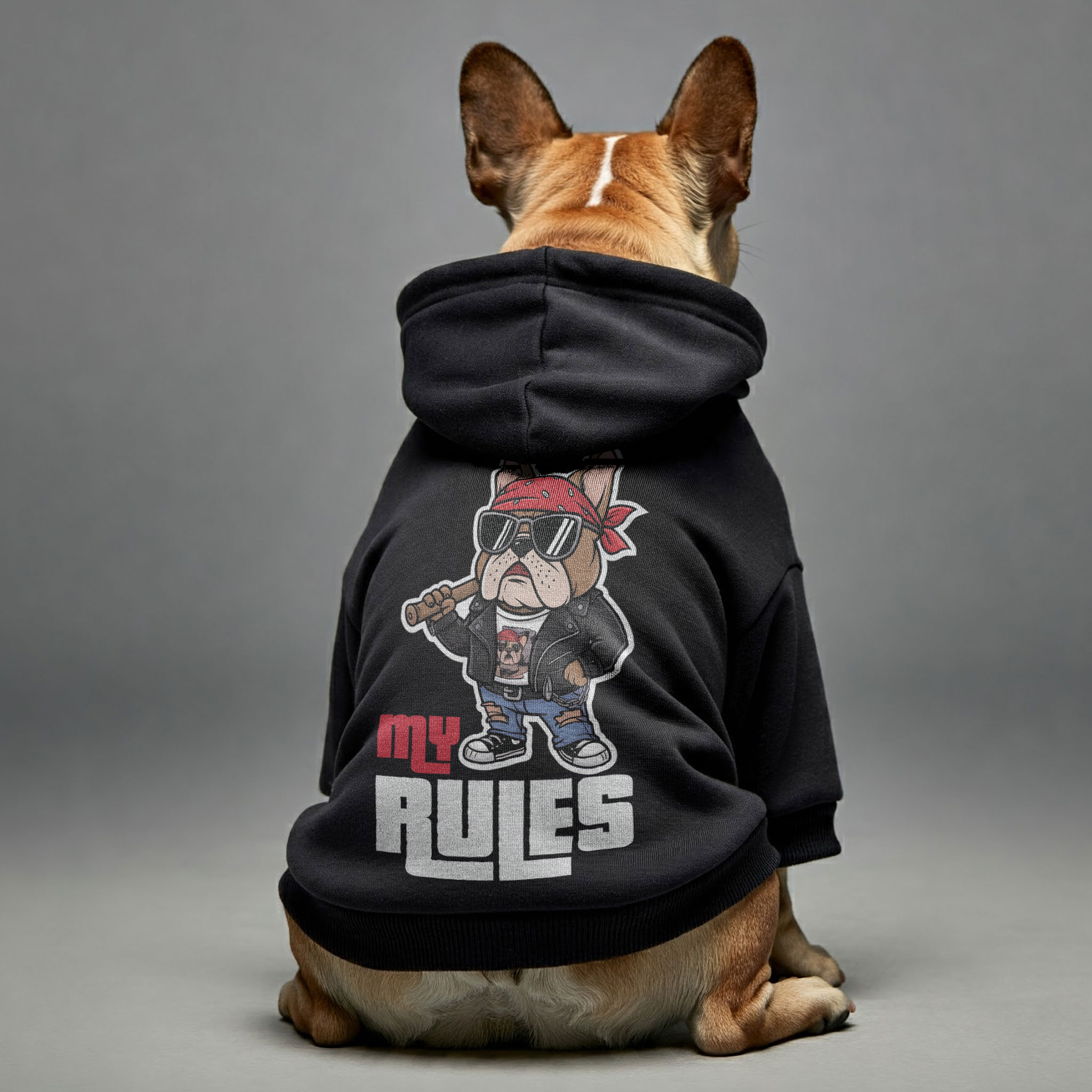 French Bulldog My Rules Personalized French Bulldog Hoodies With Funny