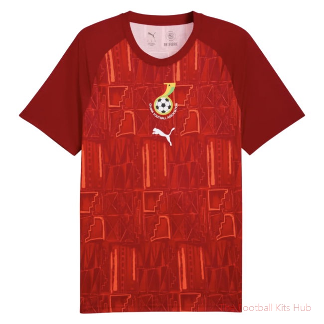 [EFS] 2026/27 Ghana Warm Up Jersey (Dark Crimson)