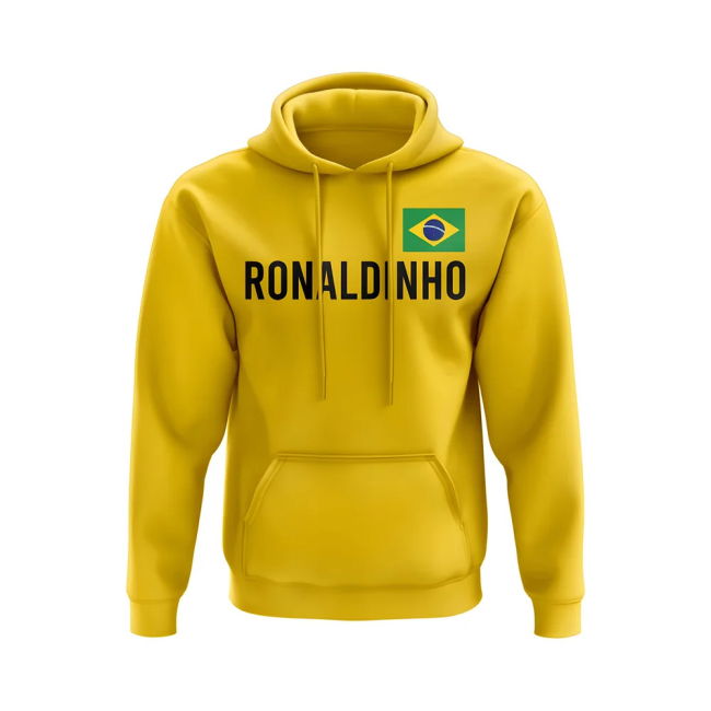 Championship Ronaldinho Brazil Name Hoody (Yellow) Athletic