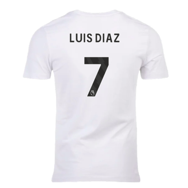 Liverpool Liverpool Crest Tee White Luis Diaz #7 Superior Craftsma...