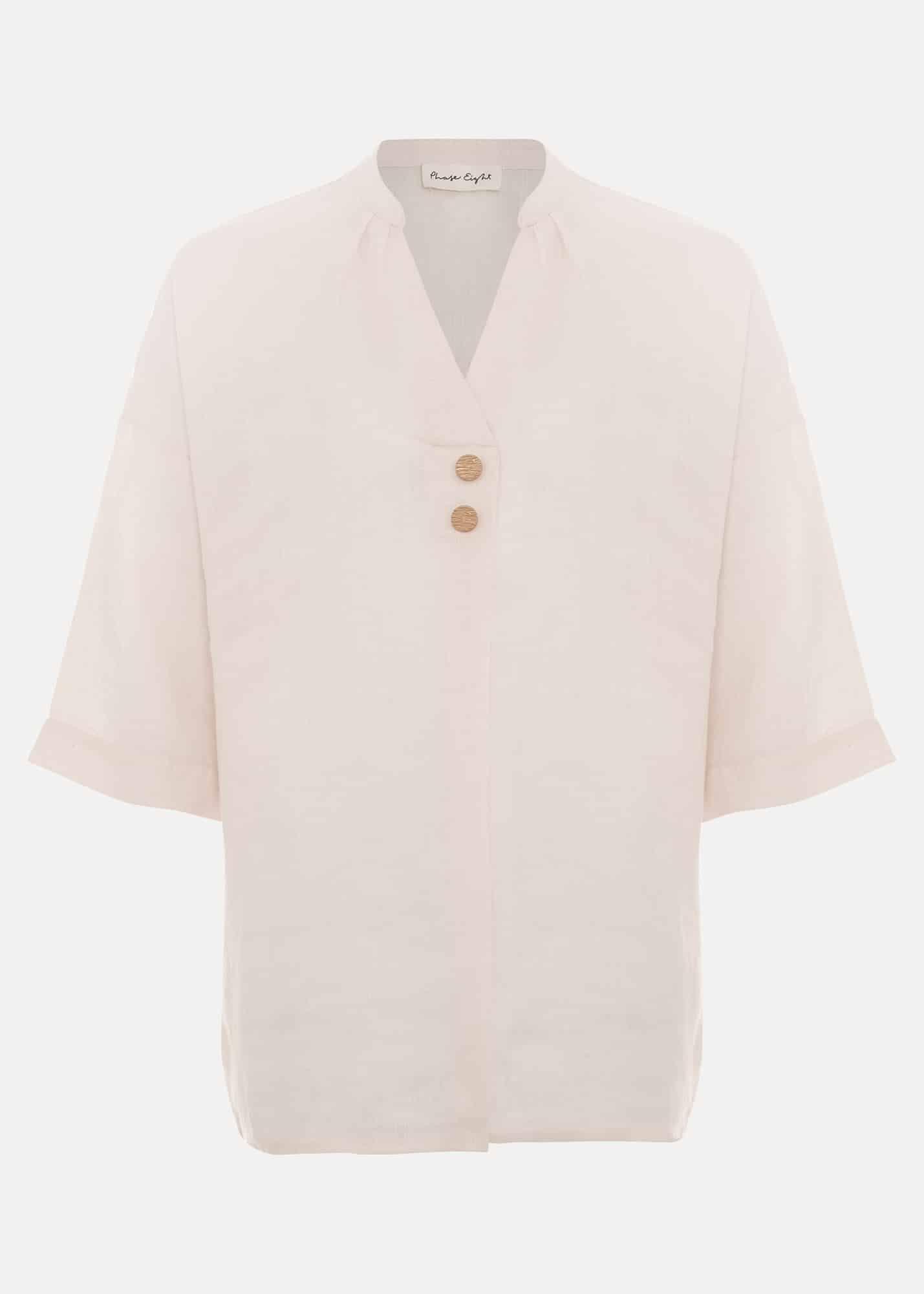 Posie Button Front Linen Shirt