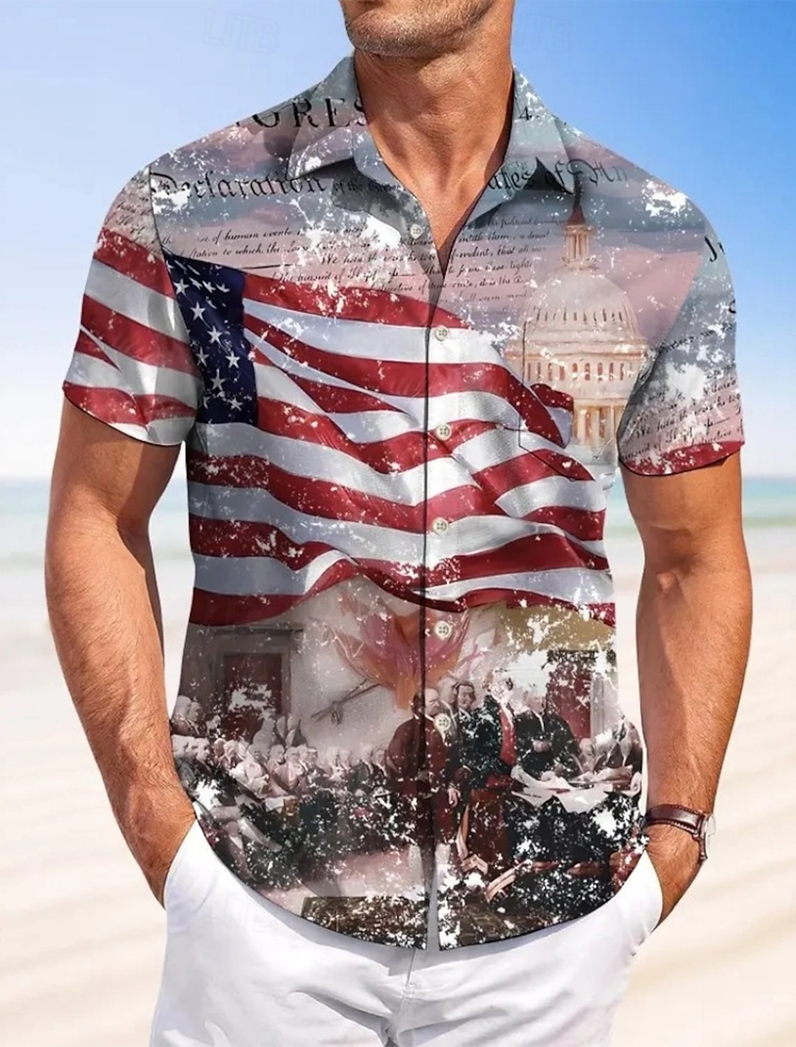 4th of July 2026 250th Memorial Day Men's Patriotic Vintage Retro Patriot US Flag Crew Neck Short Sleeve T-Shirt Casual