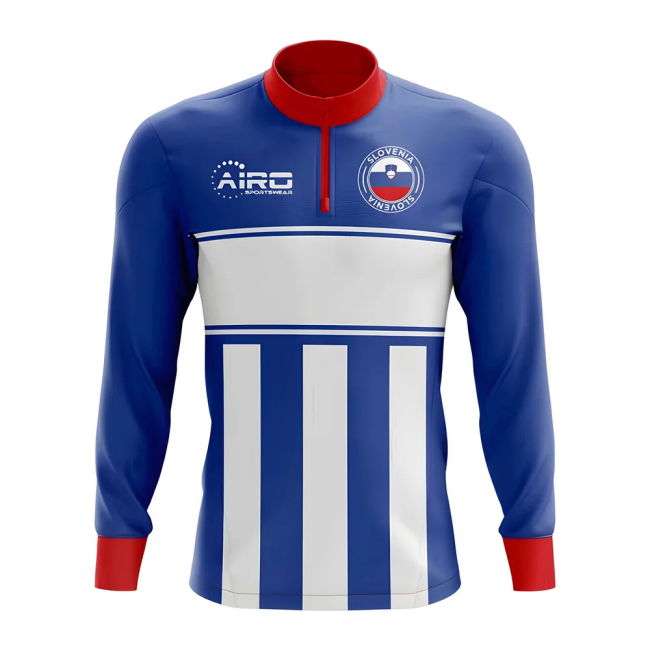 National Slovenia Concept Football Half Zip Midlayer Top (Blue-White)