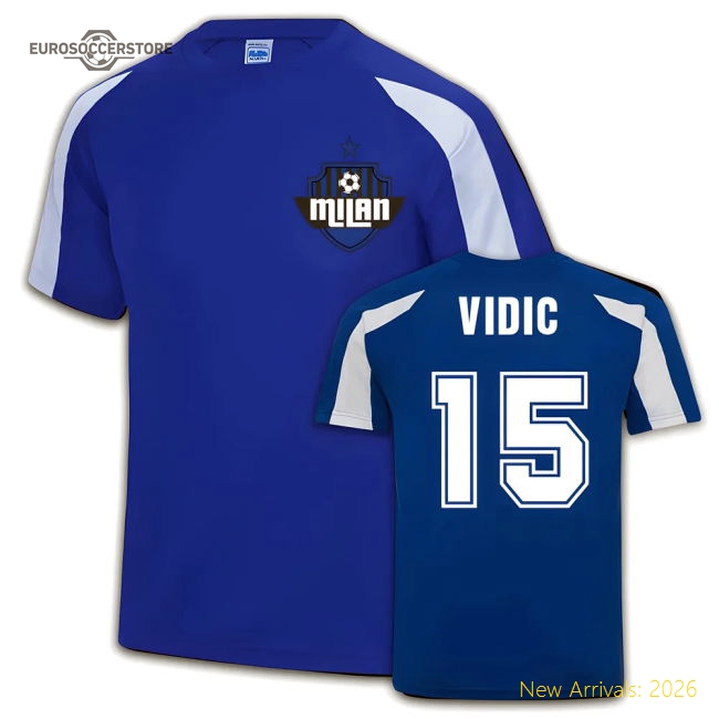 Nemanja Vidic Inter Milan Sports Training Jersey (blue) - Kids