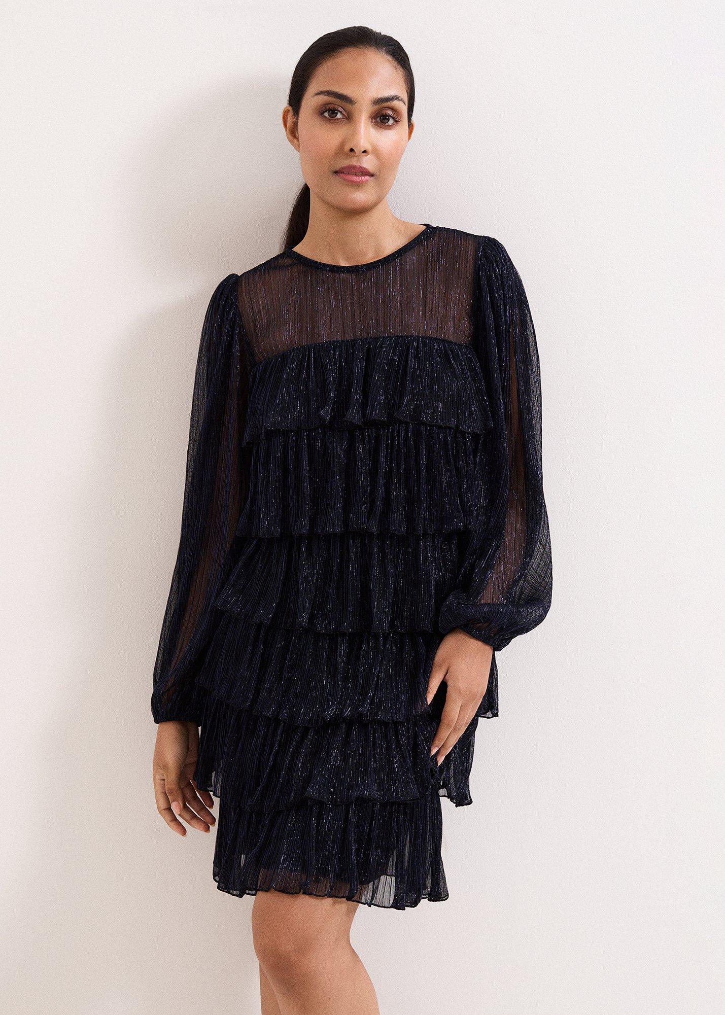 Petite Nika Blue Shimmer Dress