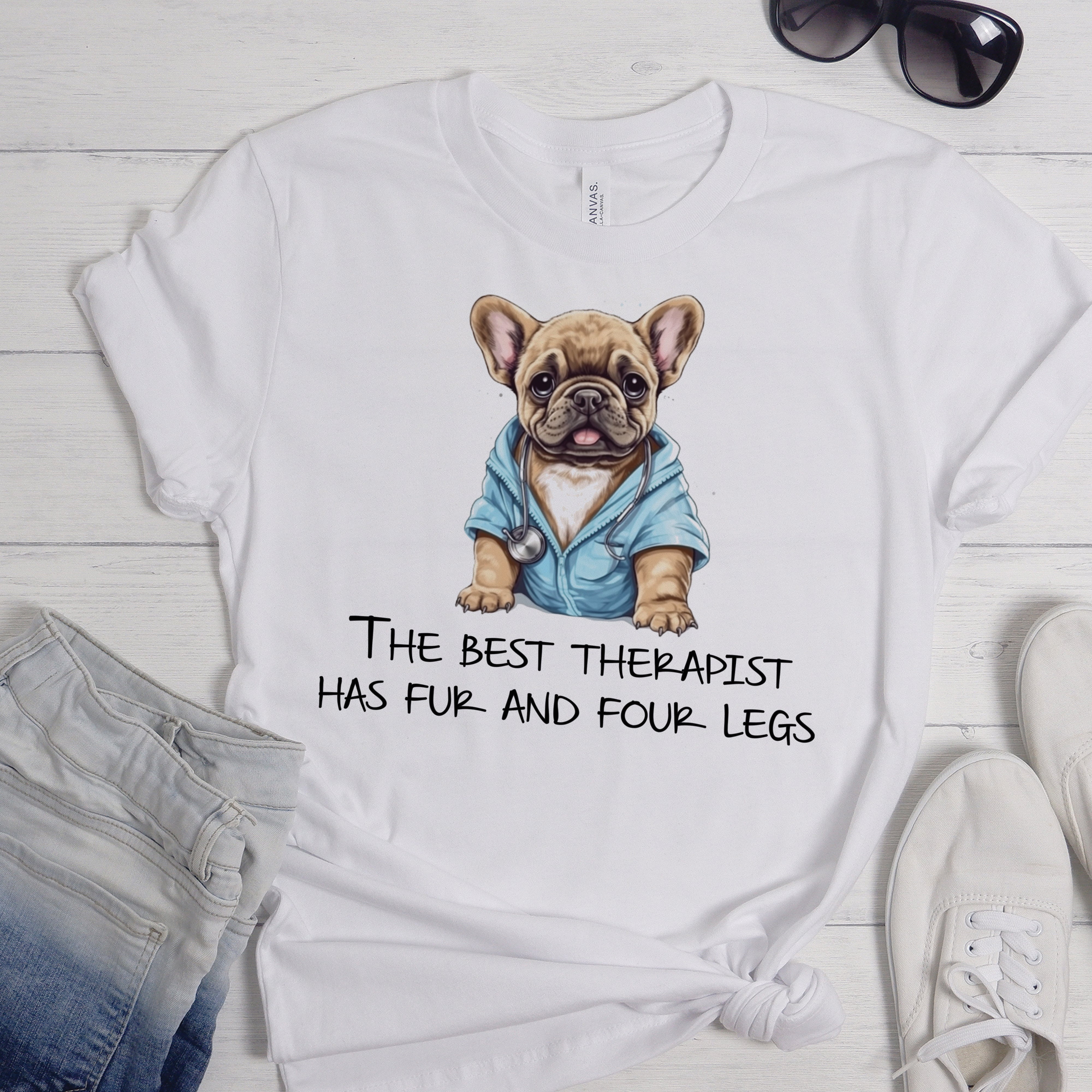 Doctor French Bulldog - Unisex T-Shirt