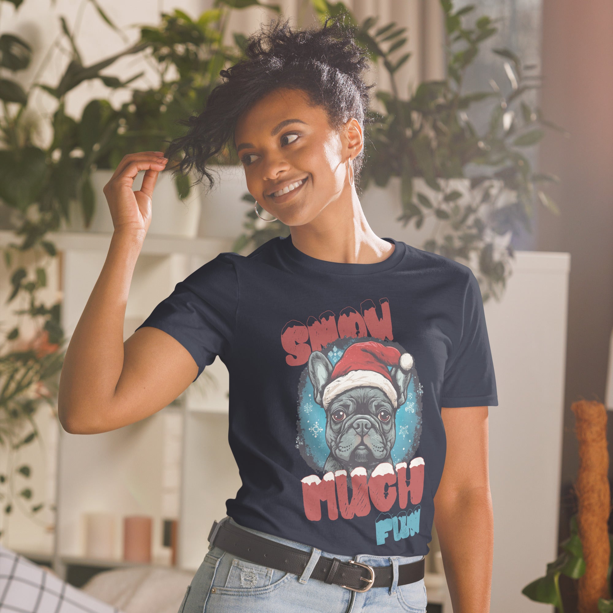 French Bulldog Snow Fun Unisex T Shirt Essential Dog Supply