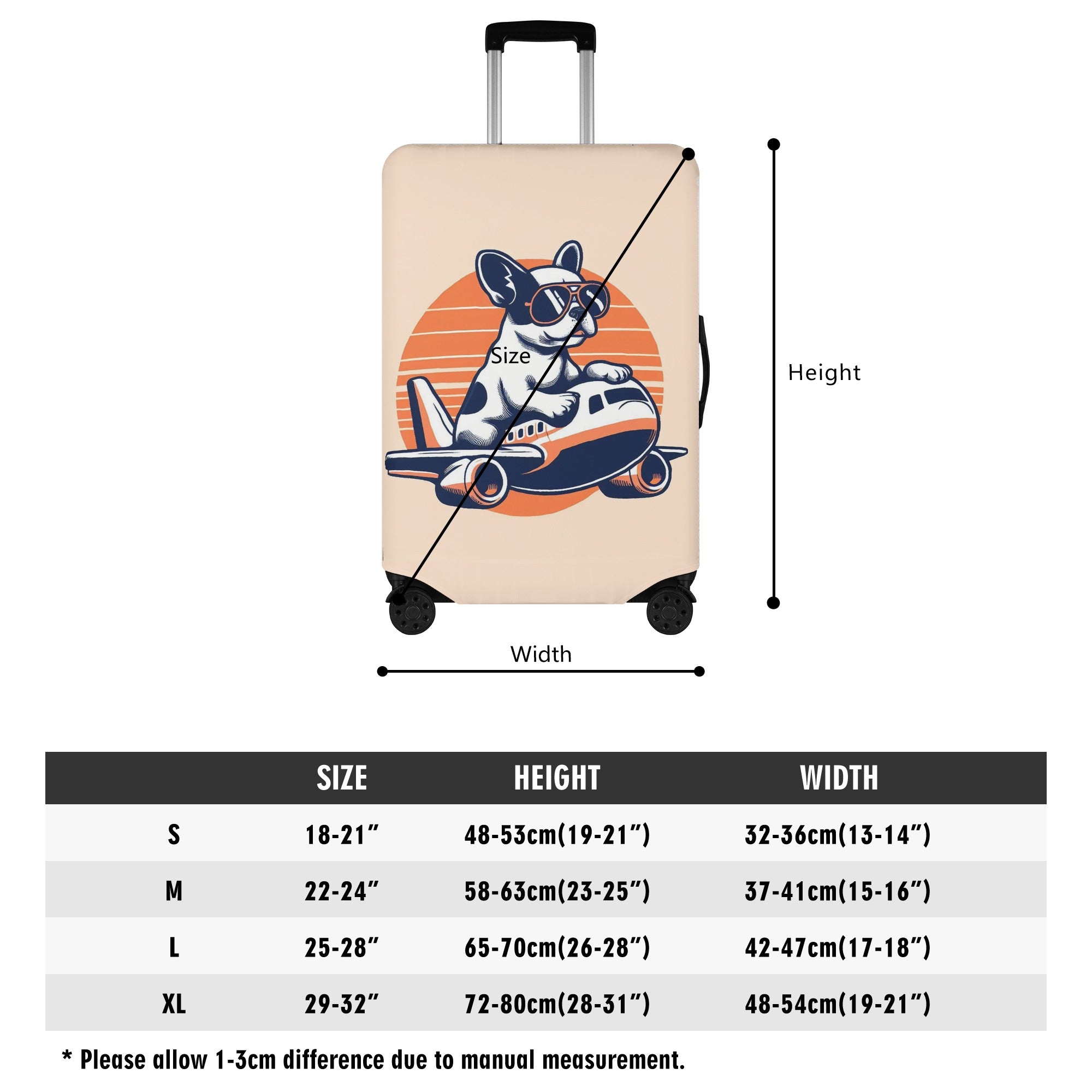 French Bulldog Lilibet Luggage Cover Comfy Pet Product