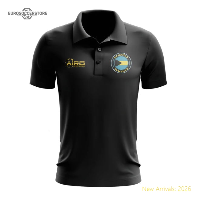 Premium Bahamas Football Polo Shirt (black) - Official Design