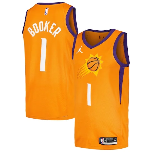 Devin Booker PHX Premium-Quality Basketball Jersey - Orange