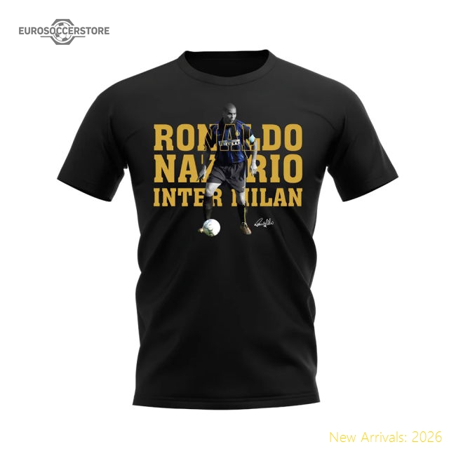 Ronaldo Nazario Inter Milan Player Tee (black) - Affordable