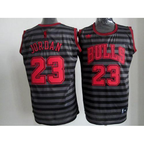 Black Jordan Chicago Bulls #23 Clippers Jersey - Polyester