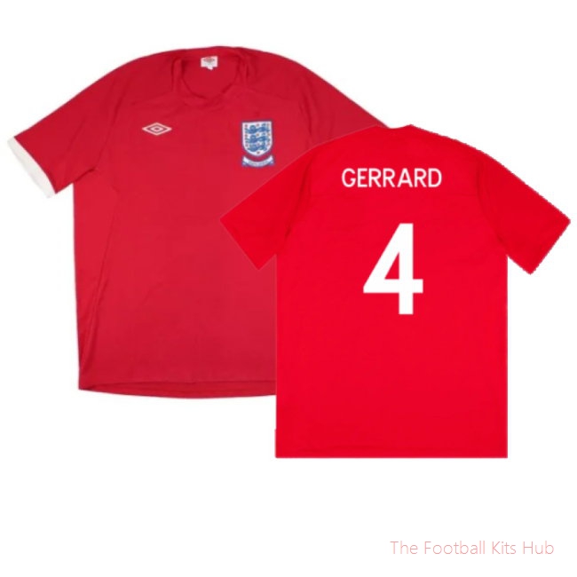 England 2010-11 Away (S) (Excellent) (GERRARD 4)