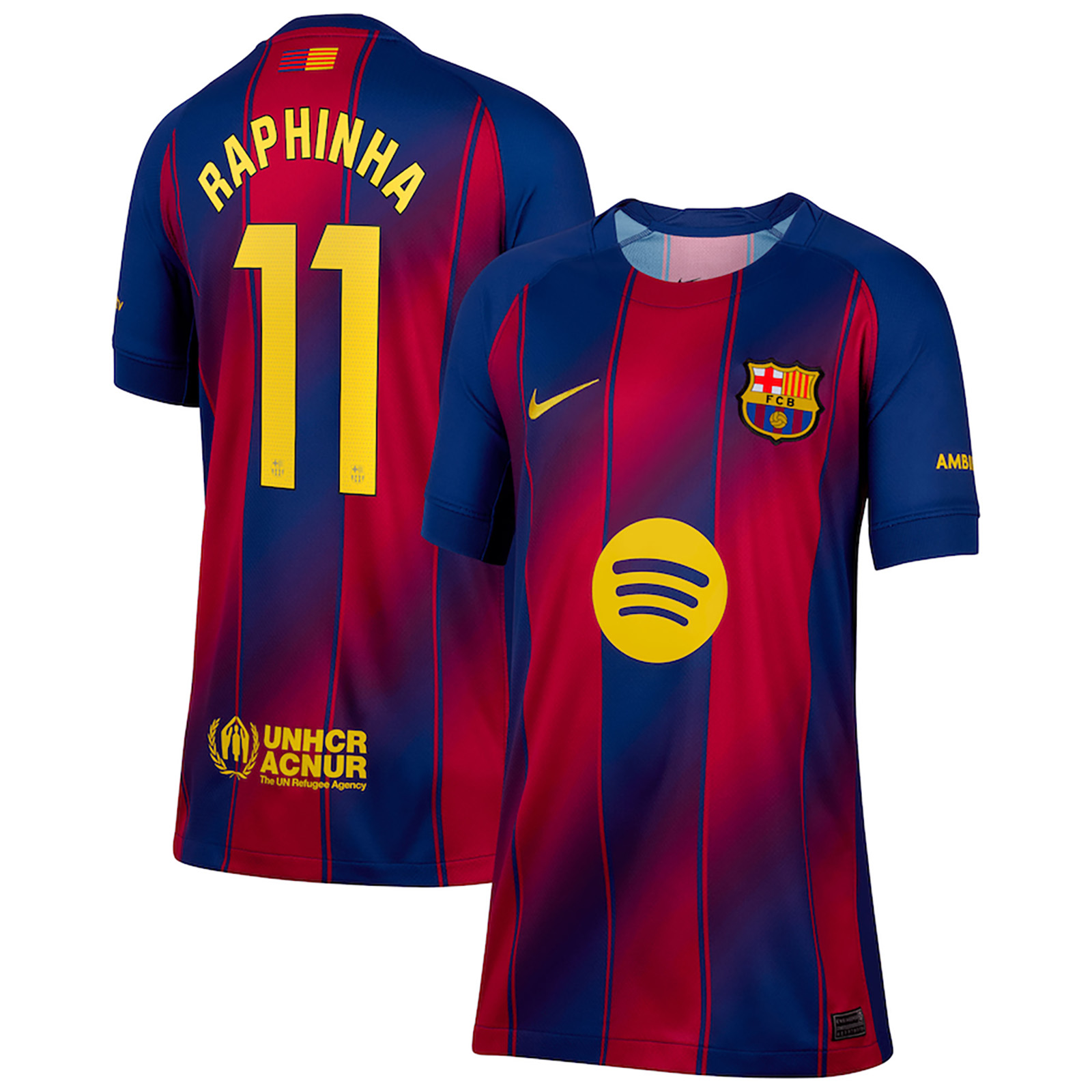 Nike Barcelona nike youth barcelona raphinha #11 Home Jersey 25/26