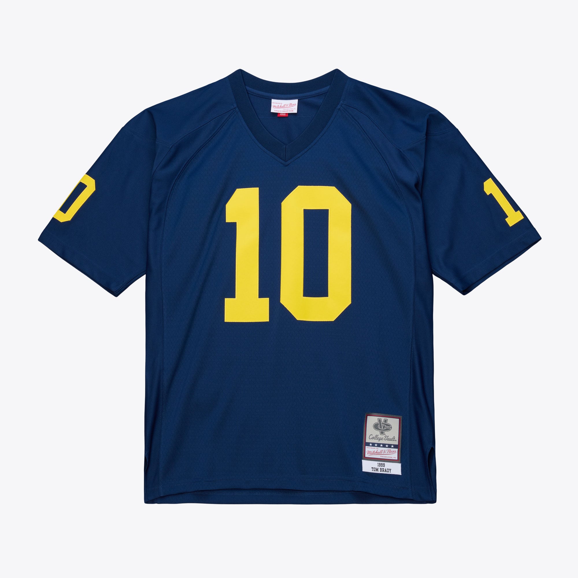 Tom Brady Michigan Wolverines Mitchell & Ness 1999 College Vault Jersey - Navy