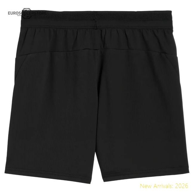 2025-2026 Man City Performance Training Shorts wpockets Black - Kids