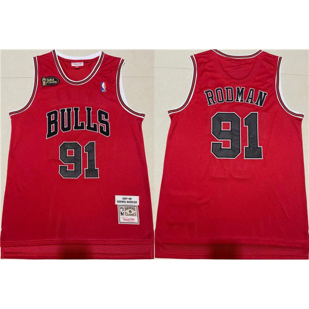 Pro Grade Jersey Chicago Bulls 91 Red - - Must-Have Jersey
