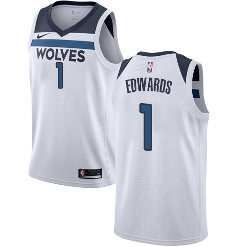 T-Wolves #1 Anthony Edwards Elite 2024 Icon NBA Jersey - White