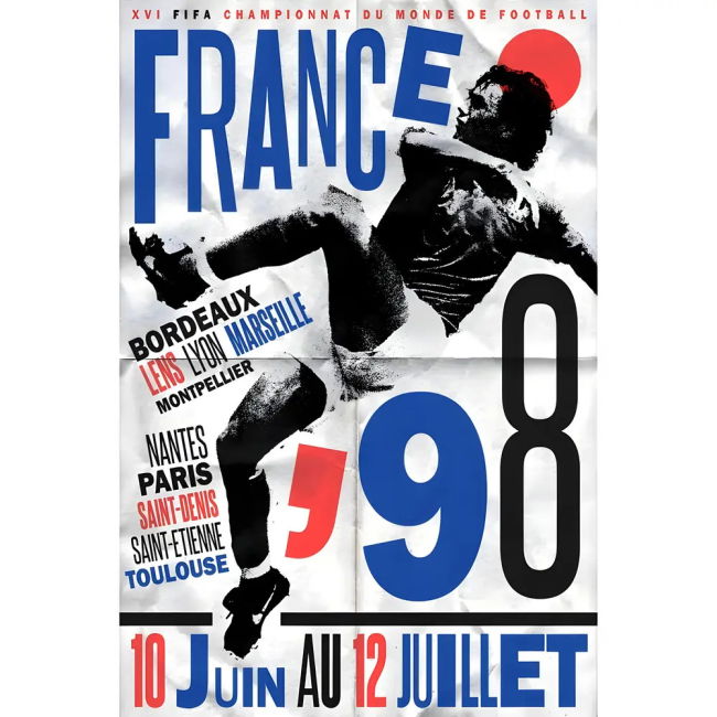 Pro Style France Pro Appearance Home Professional Jersey (France 1998)