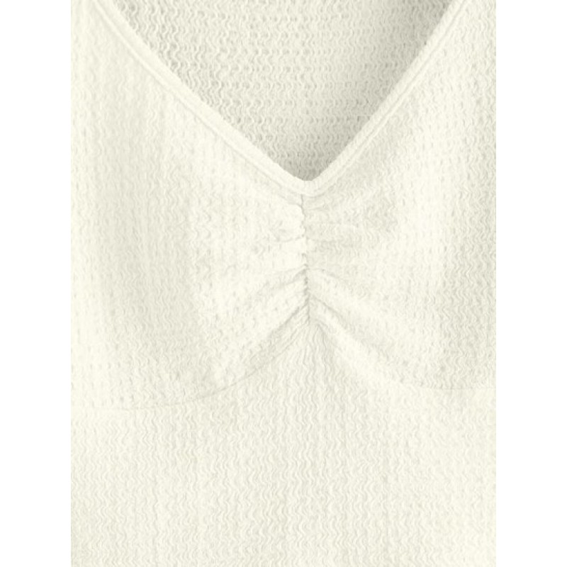 Crinkle Ruched Crop Top LA5534