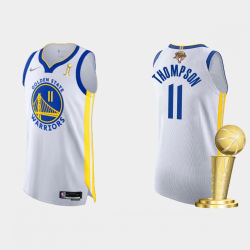 White Nike Klay Thompson #11 Warriors Jersey - Durable Fabric