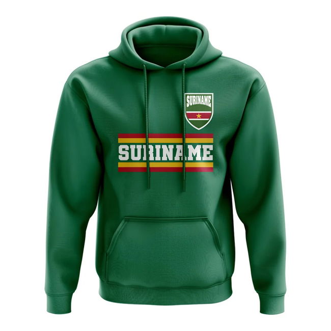 Premium-Quality Suriname Core Football Country Hoody (Green)