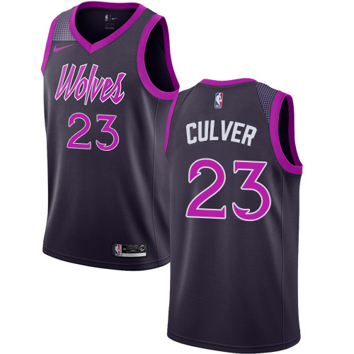 Nike Minnesota Timberwolves #23 Jarrett Culver Purple NBA Swingman City Edition 2018/19 Jersey Mens