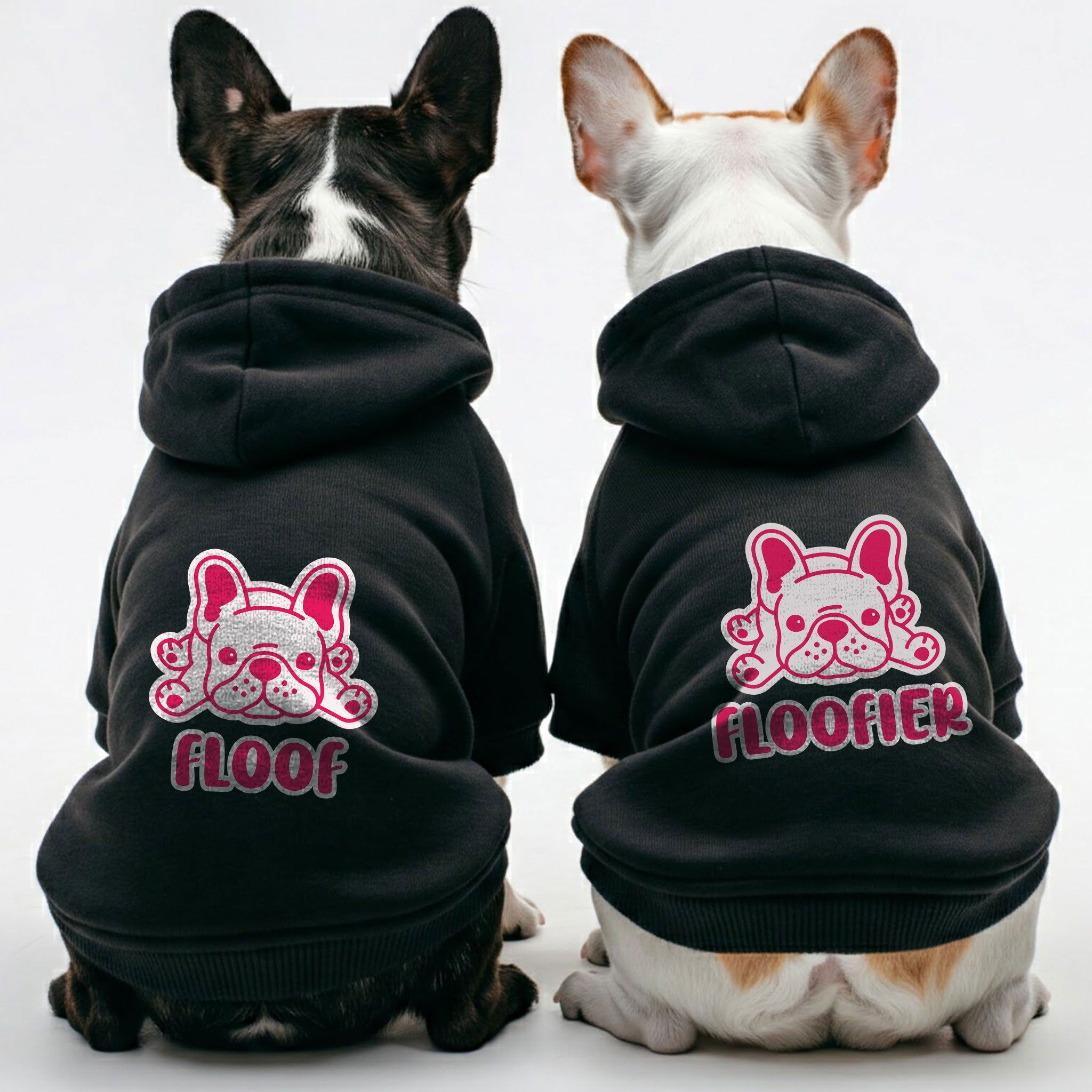 Floof and Floofier - Matching French Bulldog Hoodies – Stylish, Cozy & Personalized!