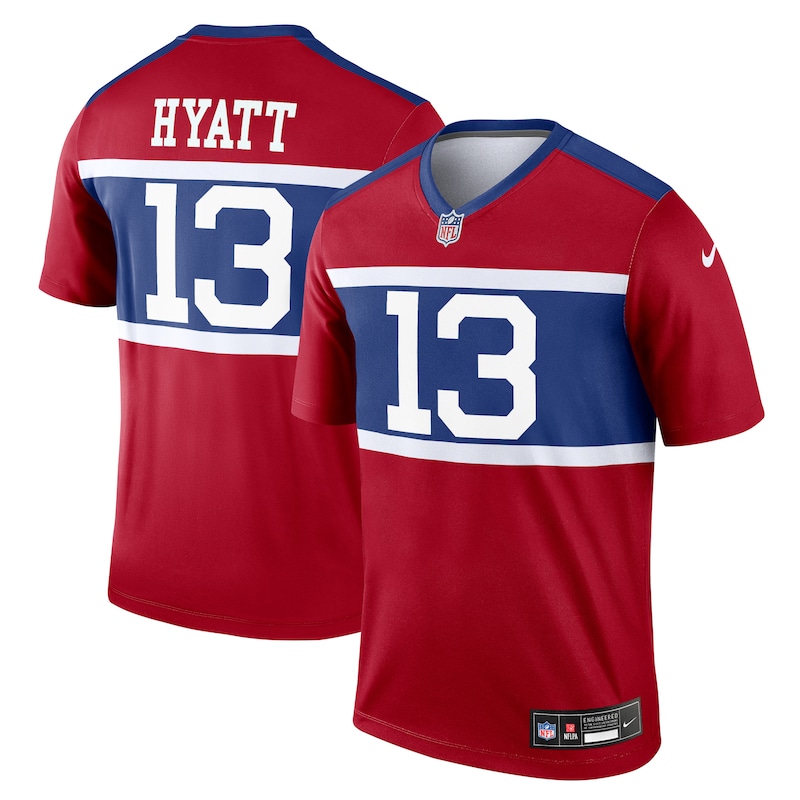 None Jalin Hyatt New York Giants Championship Contender Game Jersey