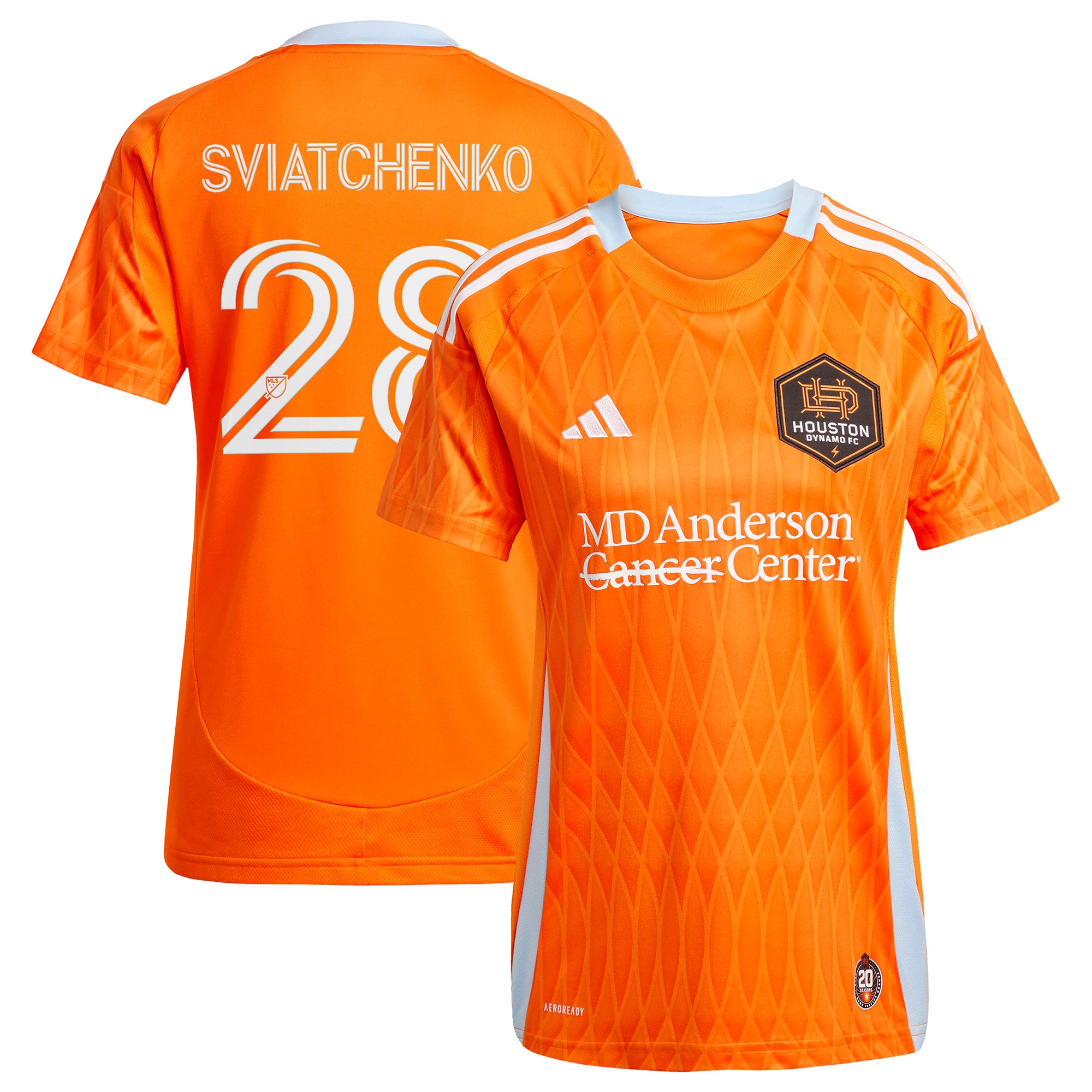 [JED] Youth Erik Sviatchenko Houston Dynamo FC Women's 2025 Season 20 Replica Player Jersey - Orange