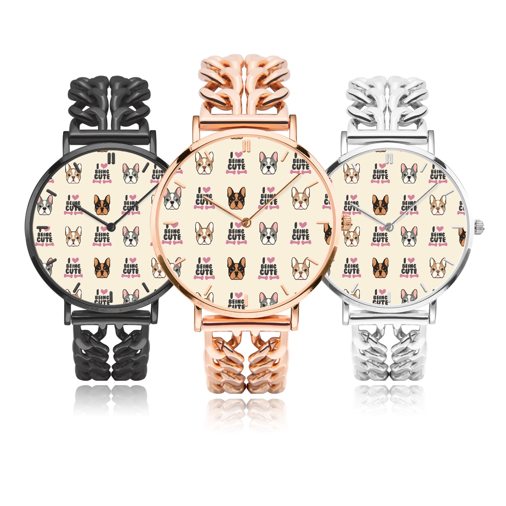 Patric - Safe Chic Hollow Strap Watch For Frenchie Lovers Indoor Use