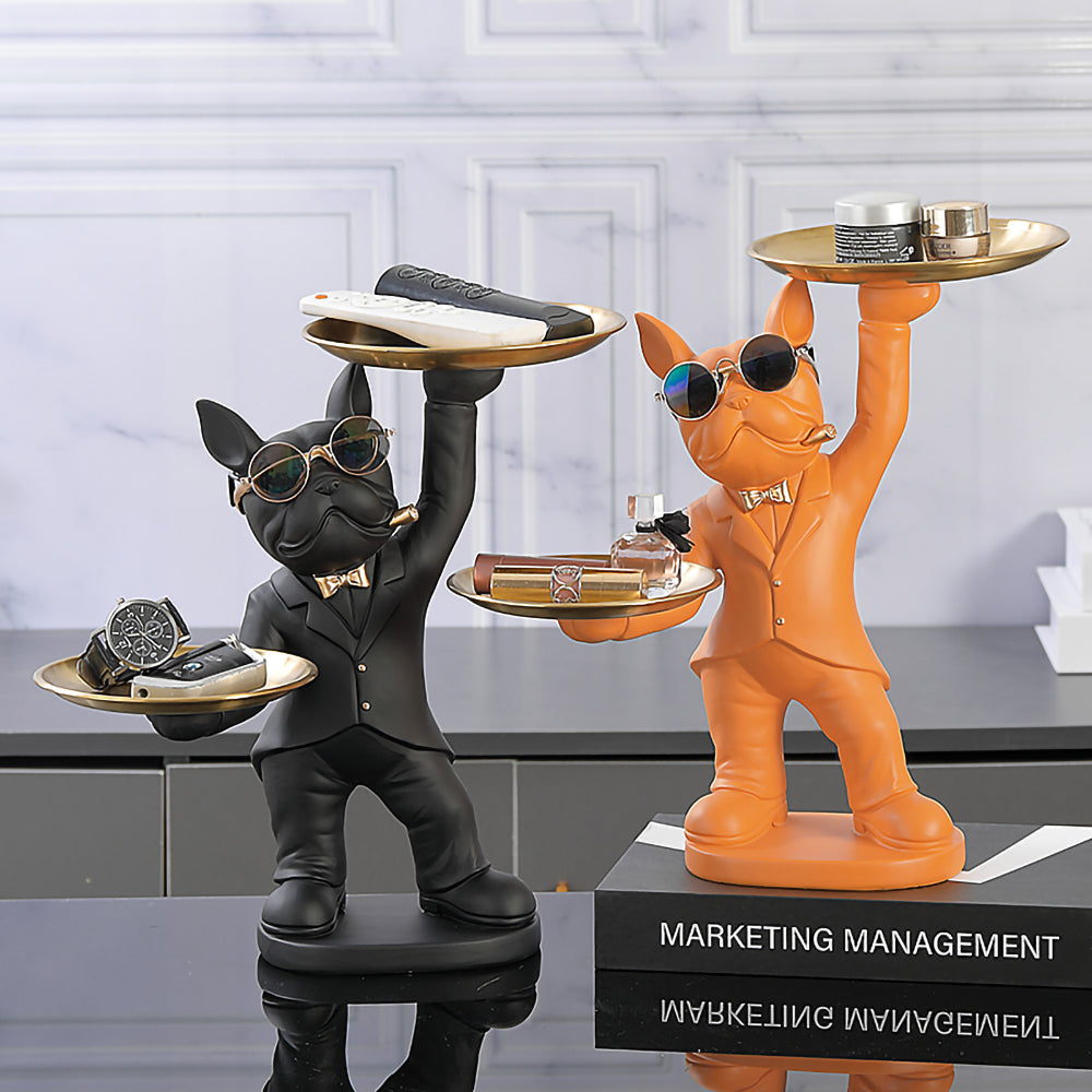 Stylish French Bulldog Sculpture - A Charming Interior Decor Accent W...