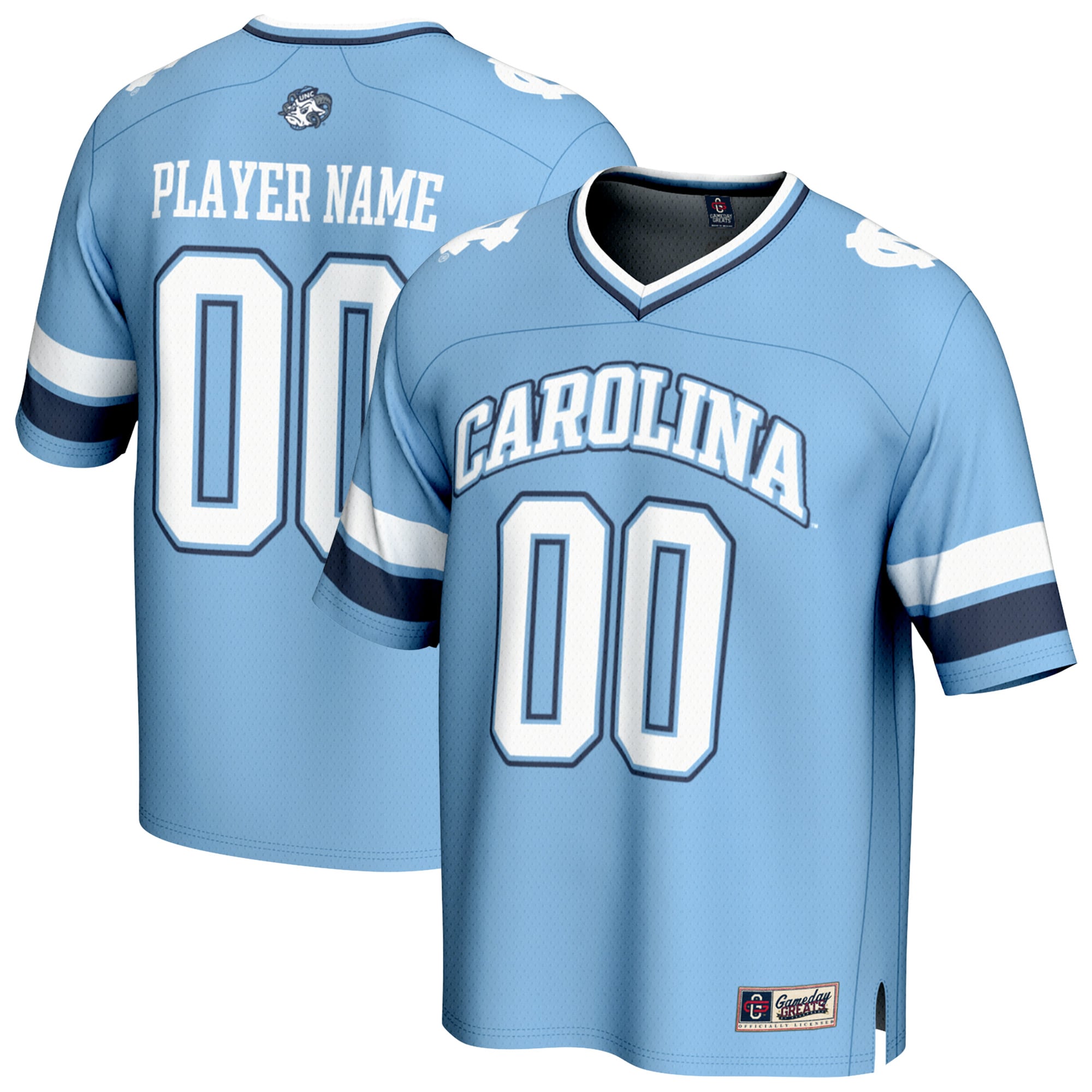 [NJP] North Carolina Tar Heels GameDay Greats Youth NIL Pick-A-Player Football Fashion Jersey - Carolina Blue