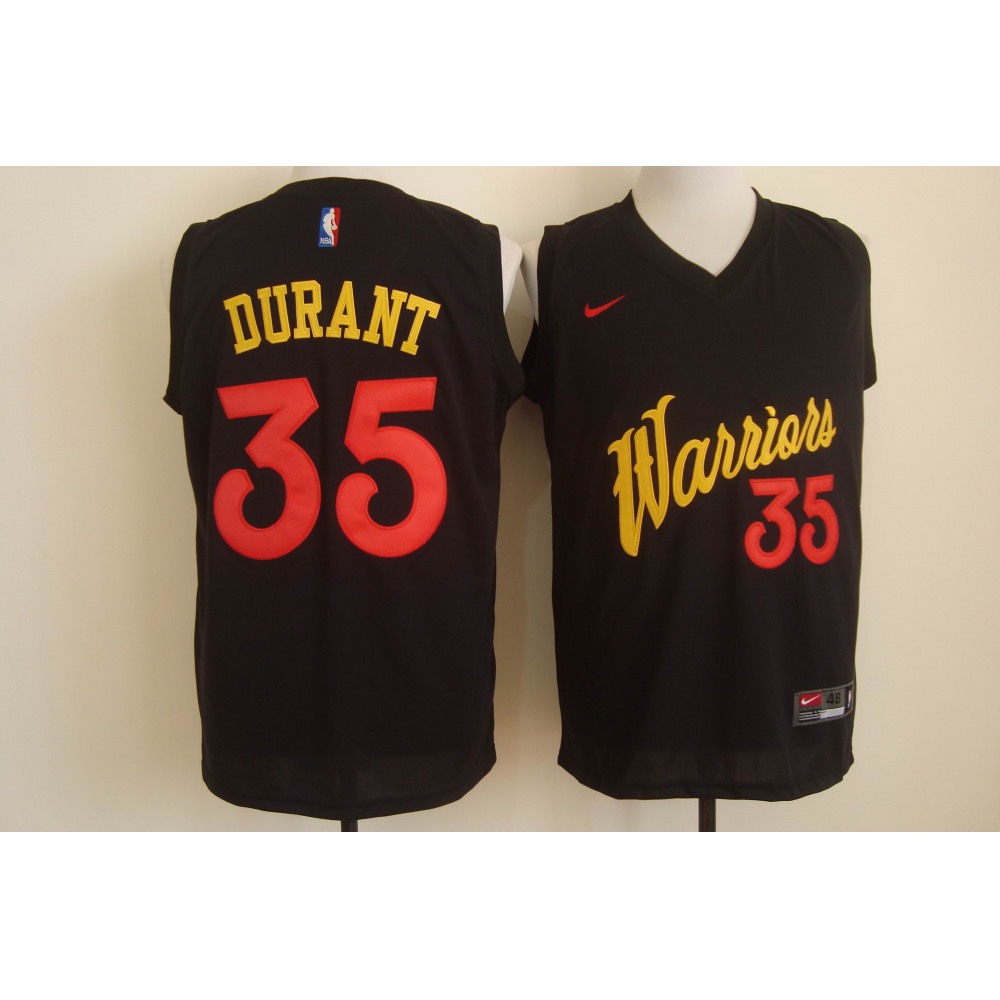 Performance Kevin Durant35 Golden State Warriors Jersey Black -
