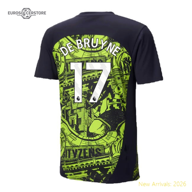 Man City De Bruyne Durable Kids Jersey Kids-safe Technology Stretchy